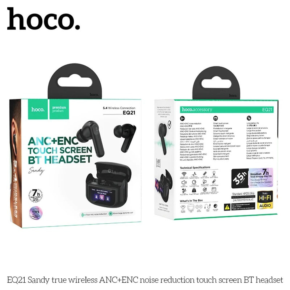 HOCO EQ21 NEGRO AURICULARES IN-EAR BLUETOOTH