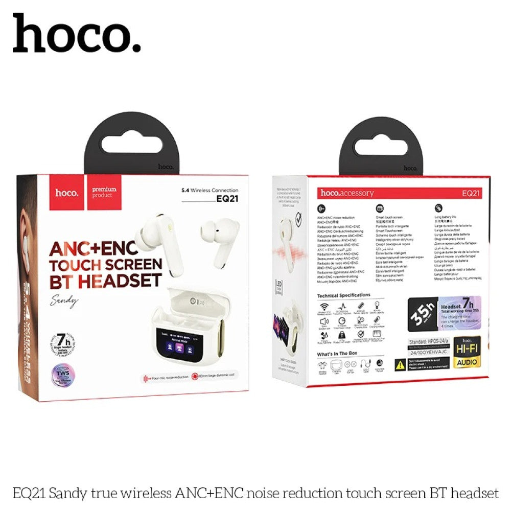 HOCO EQ21 BLANCO AURICULARES IN-EAR BLUETOOTH