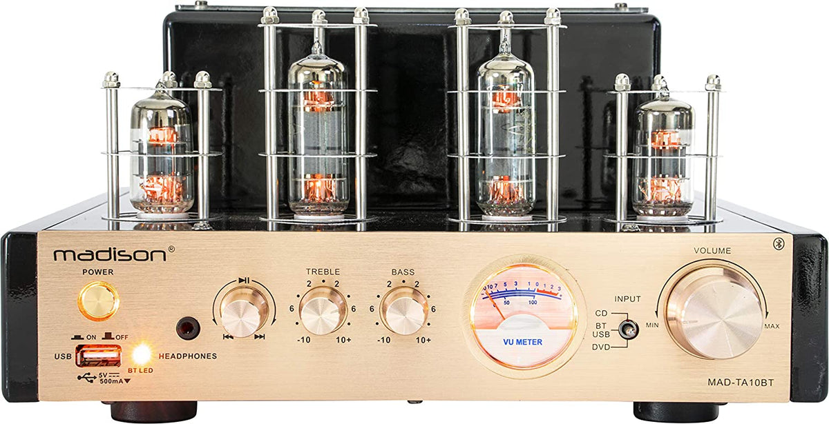 MADISON MAD-TA10BT AMPLIFICADOR HIFI A VALVULAS CON USB/BLUETOOTH