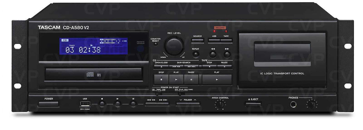 TASCAM CD-A580 V2 REPRODUCTOR CD GRABADOR CASSETTE/USB