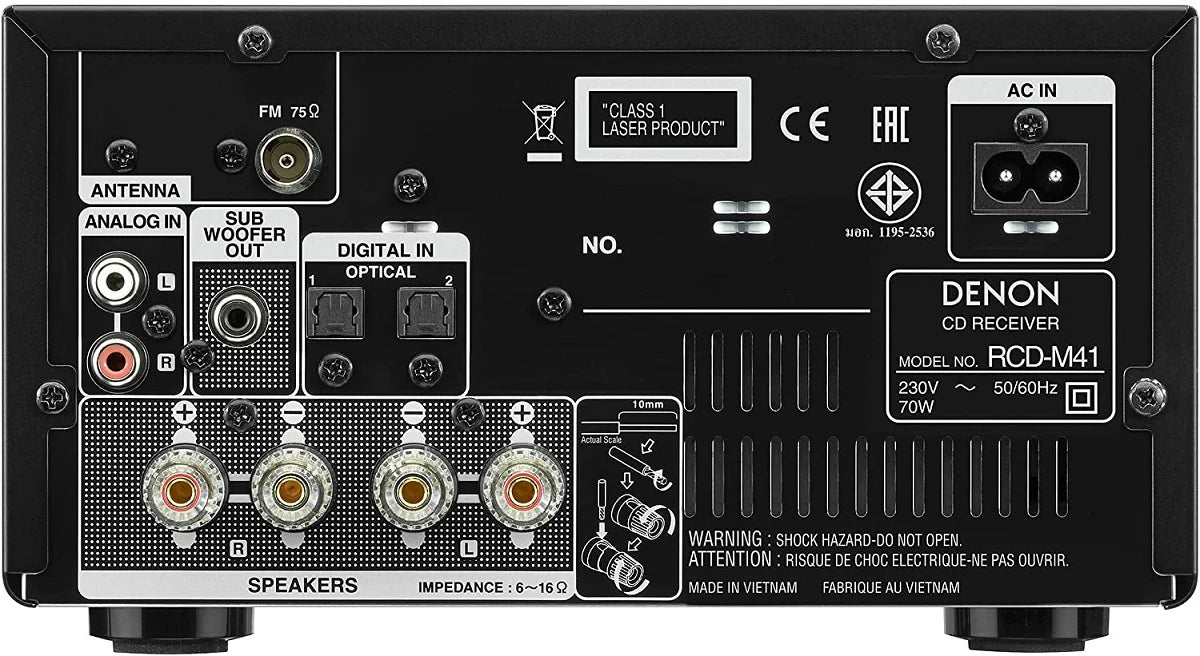 DENON DM41 PLATA/MADERA MINICADENA HIFI